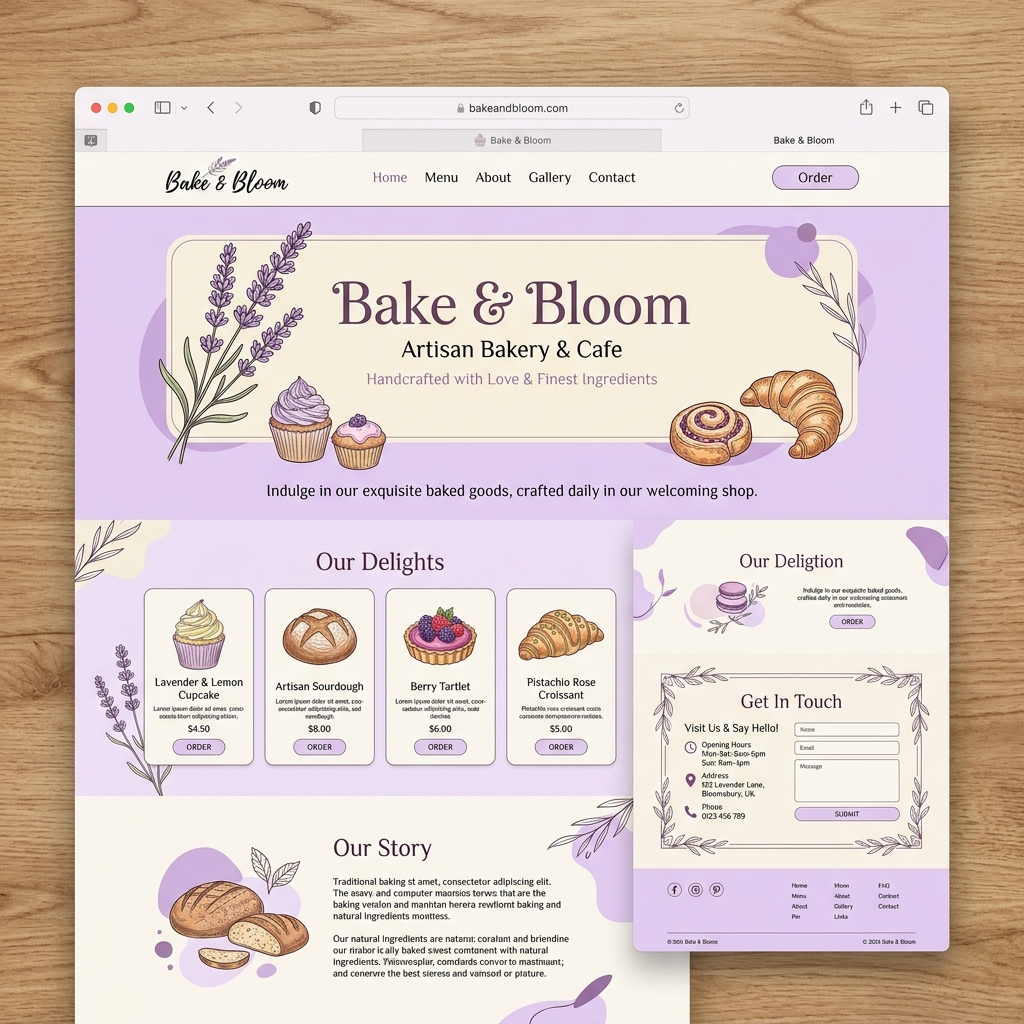 Bake & Bloom Artisan Bakery Website