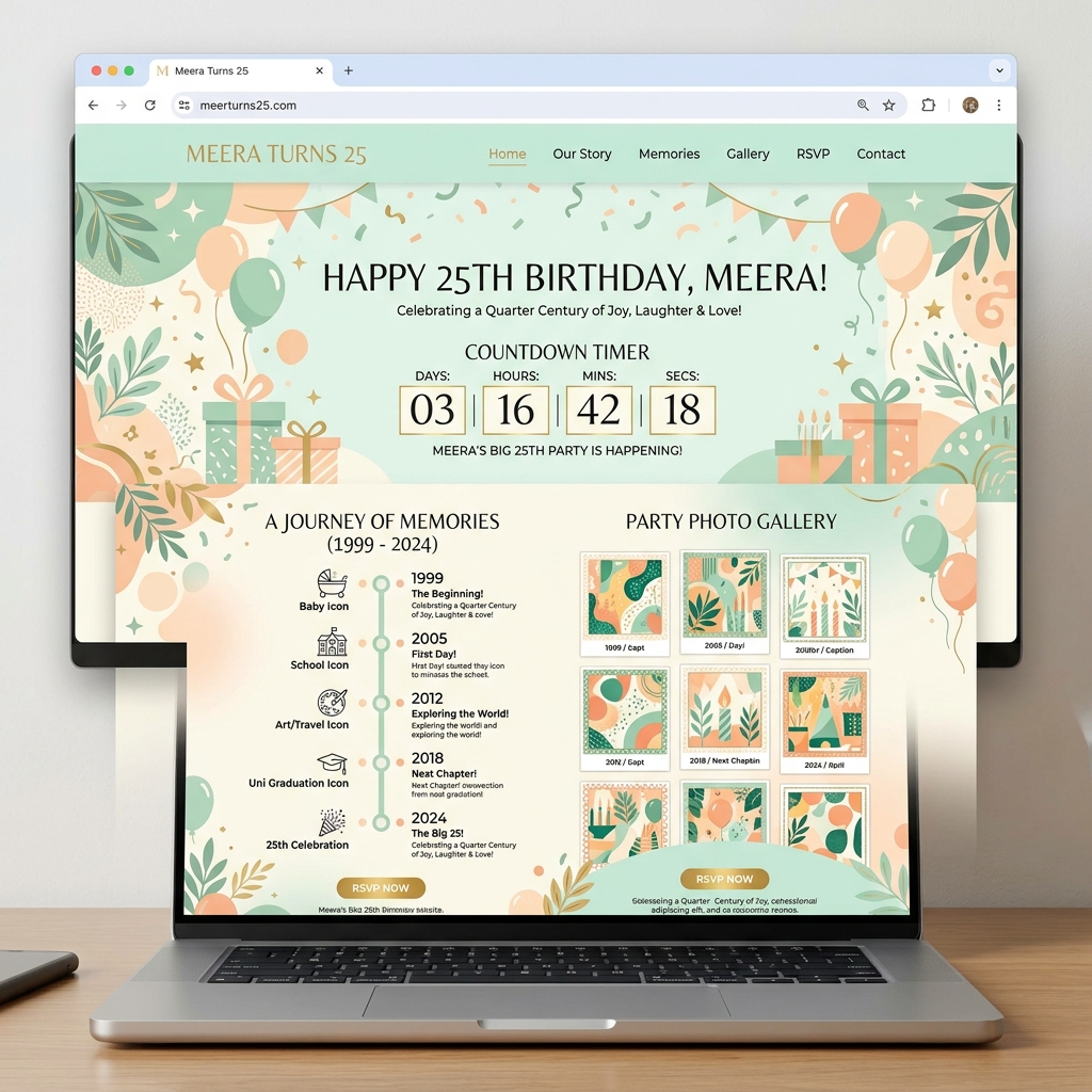 Meera's Birthday Celebration Website